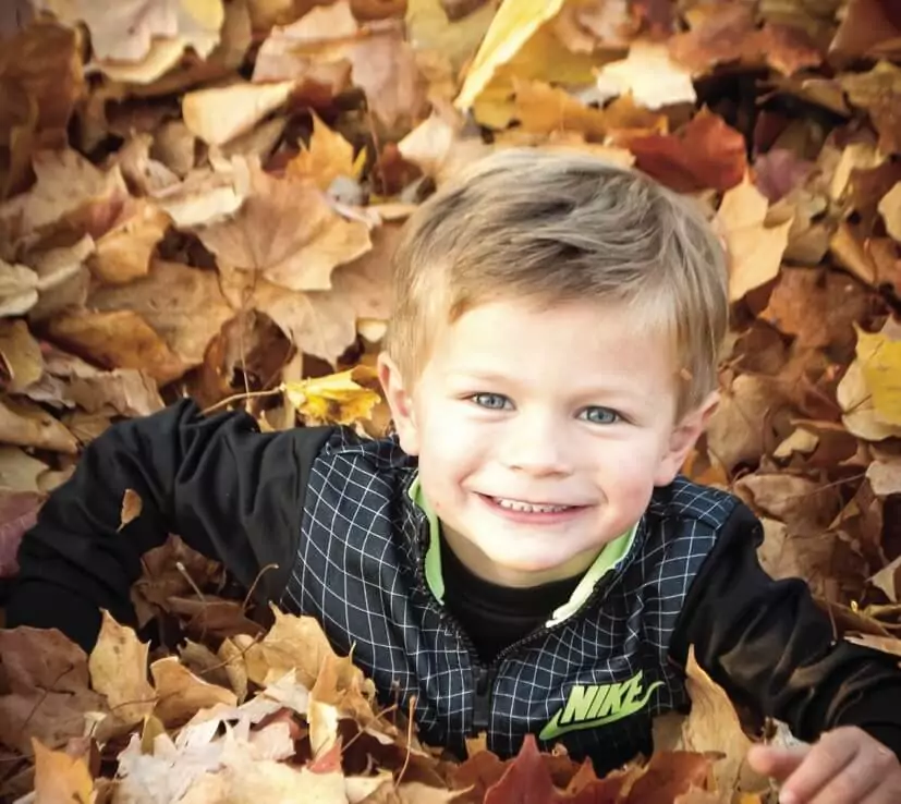 kyden in fall leaves closeup (1)